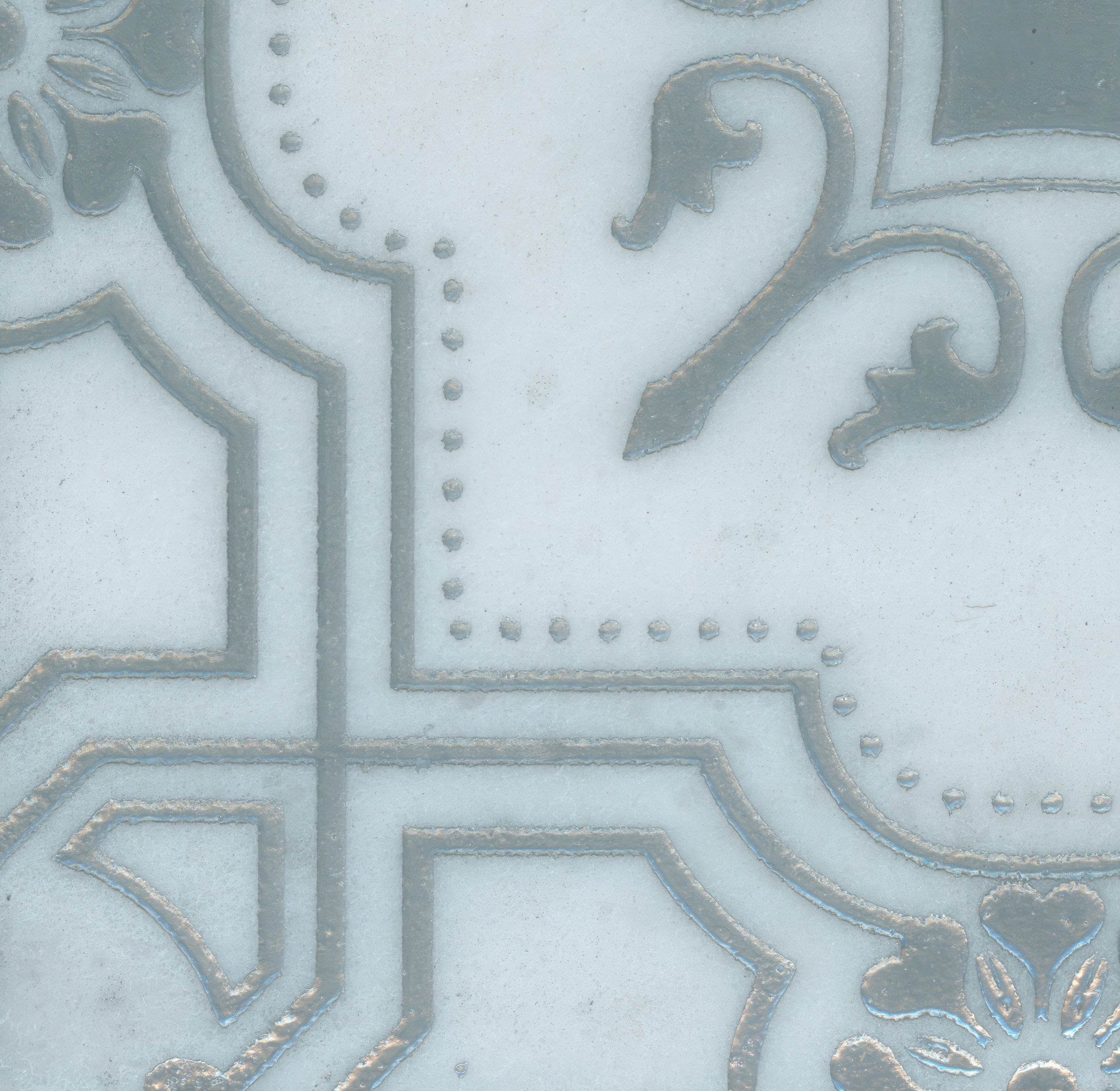 The Liria-Silver-Engraved 8x8 in. Marble Tile