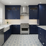 The Liria-Blue-Engraved Marble Tile