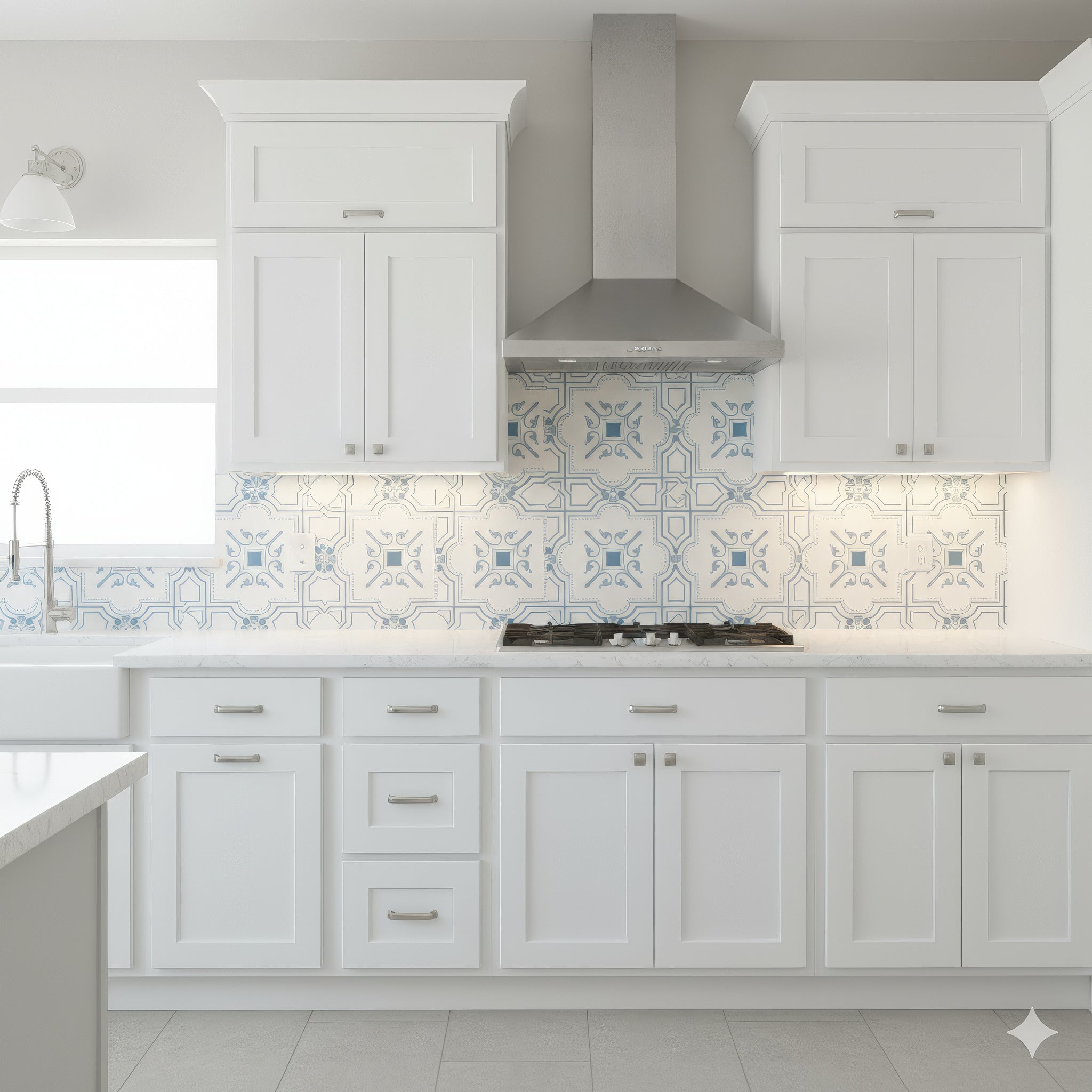 The Liria-Blue-Engraved Marble Tile