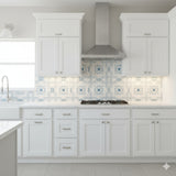 The Liria-Blue-Engraved Marble Tile