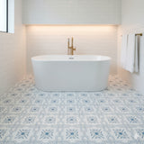 The Liria-Blue-Engraved Marble Tile