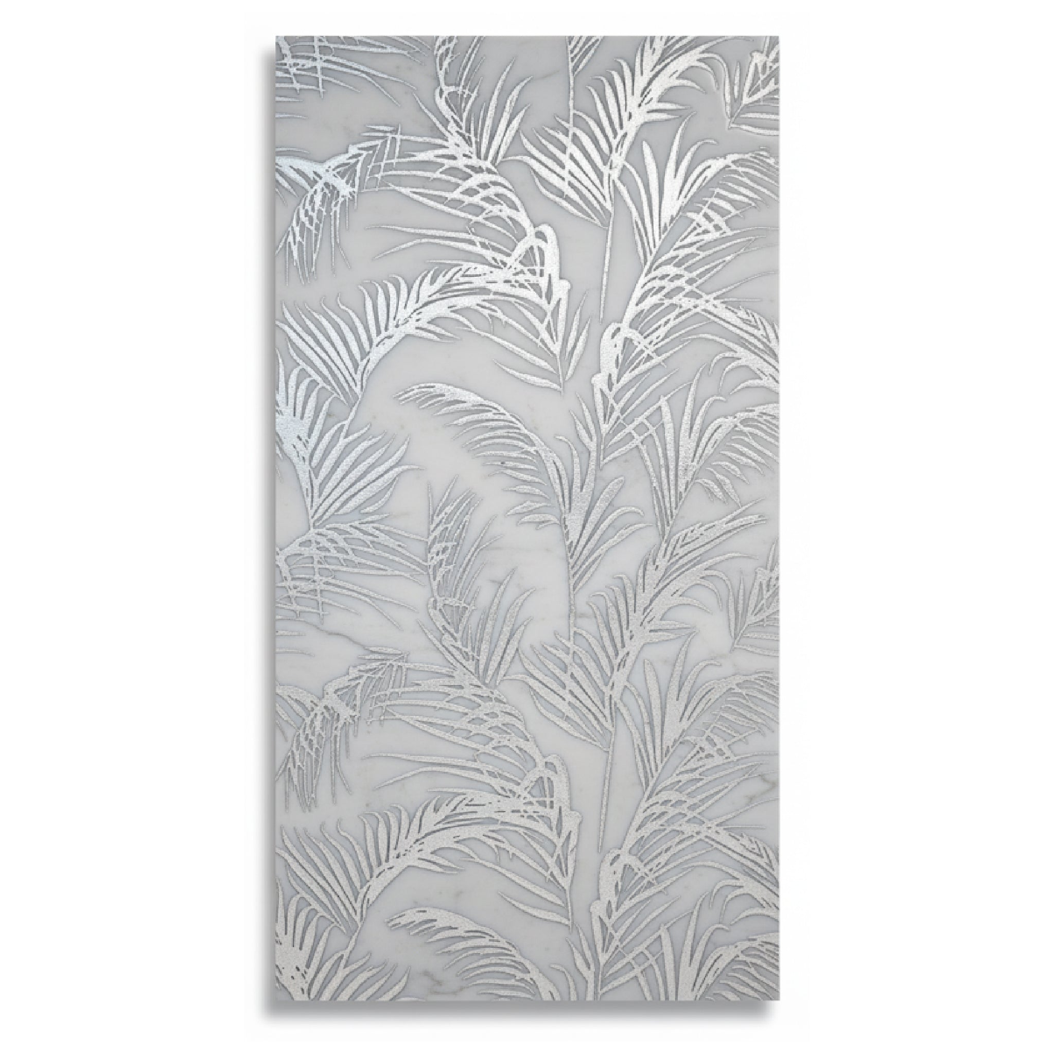 Jardin Silver 12x24 Etched White Marble Tile For Walls & Floors