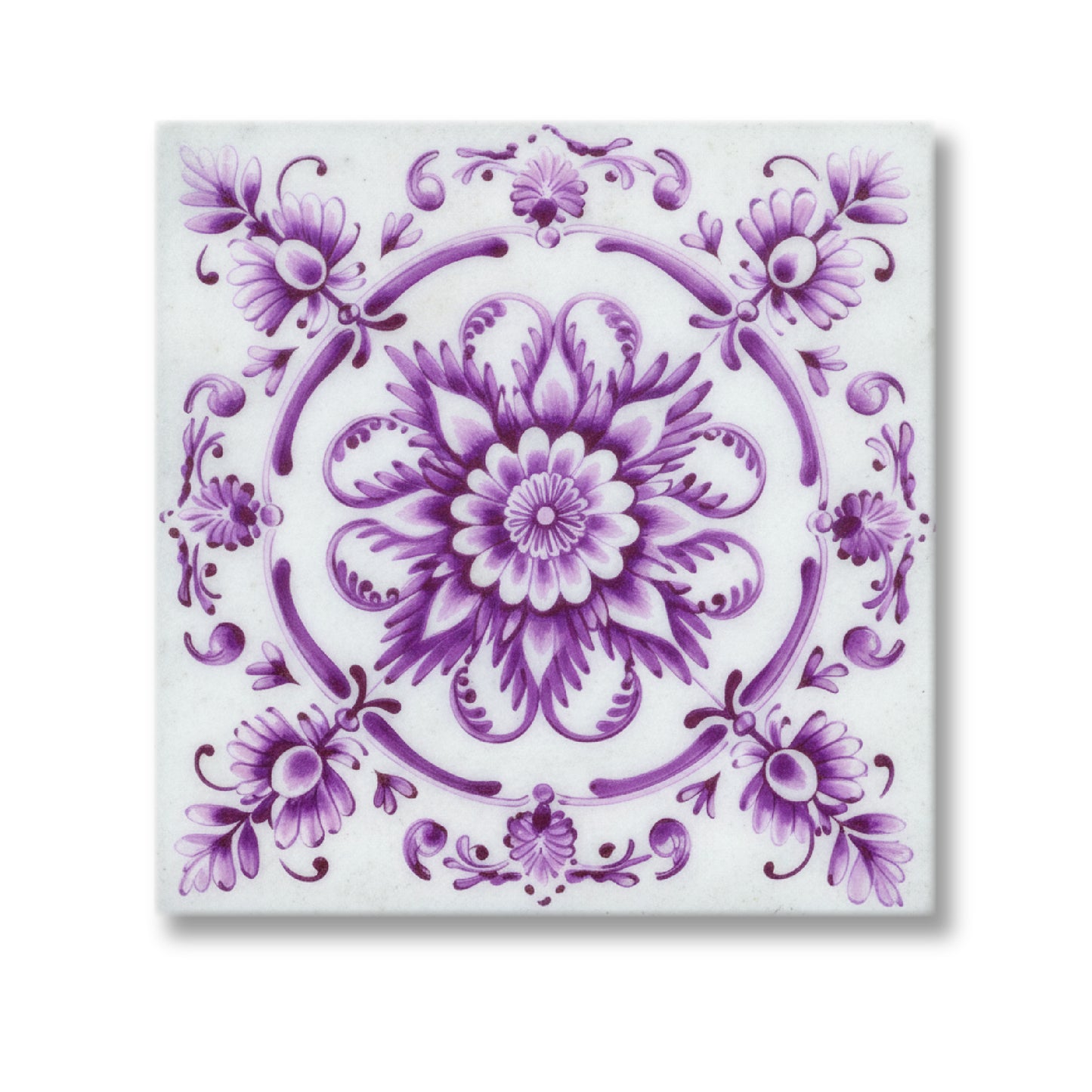 Florentina-Puple-Engraved Marble Tile