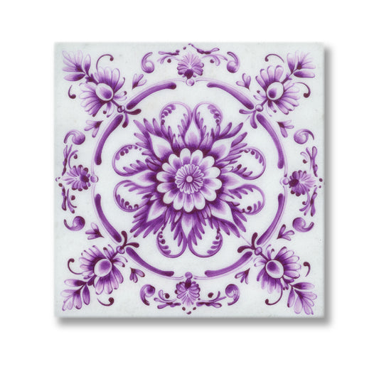 Florentina-Puple-Engraved Marble Tile