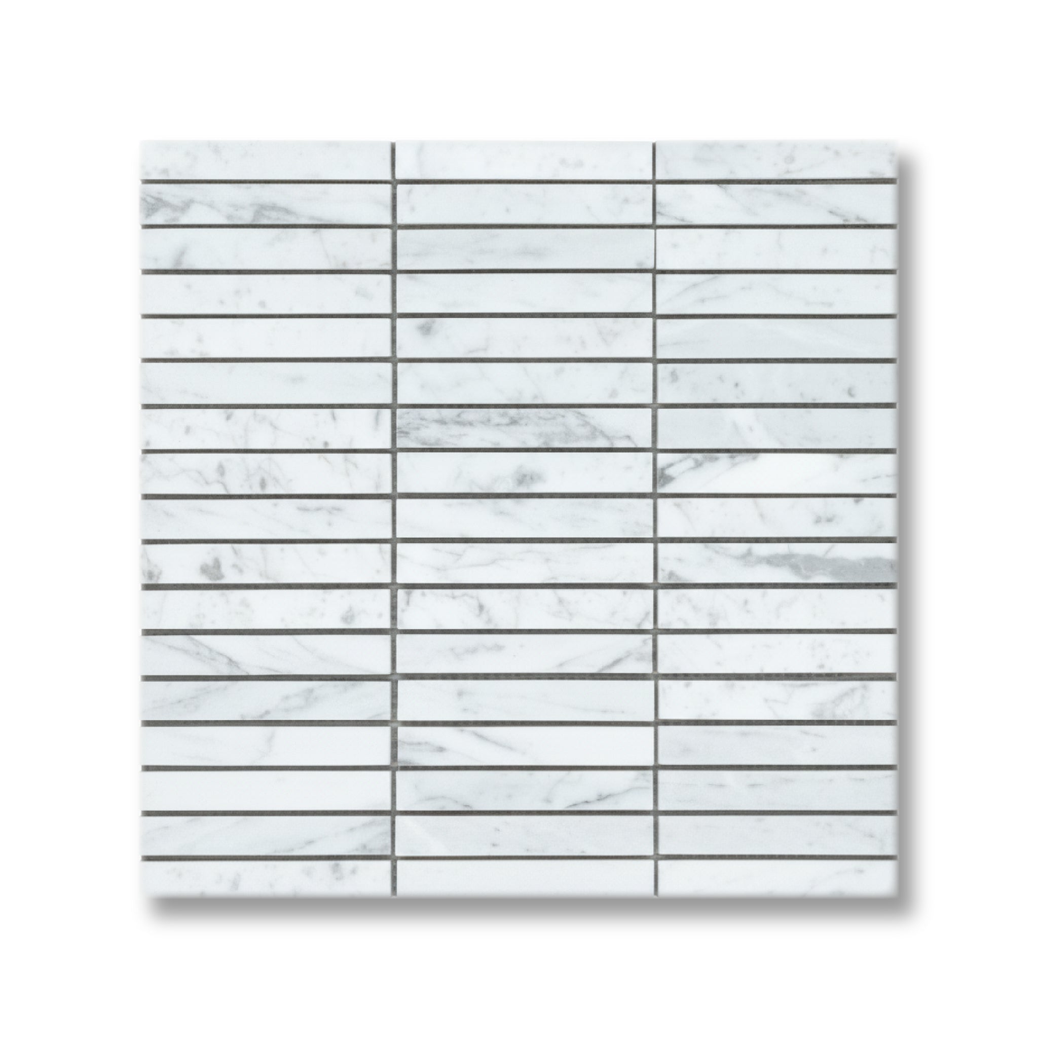 Carrara 1x4 Brick Honed White Marble Mosaic Tile For Walls & Floors