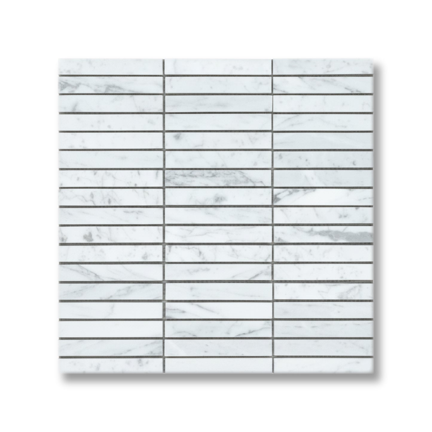 Carrara 1x4 Brick Honed White Marble Mosaic Tile For Walls & Floors