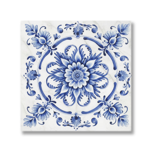 Florentina-Blue-Engraved Marble Tile