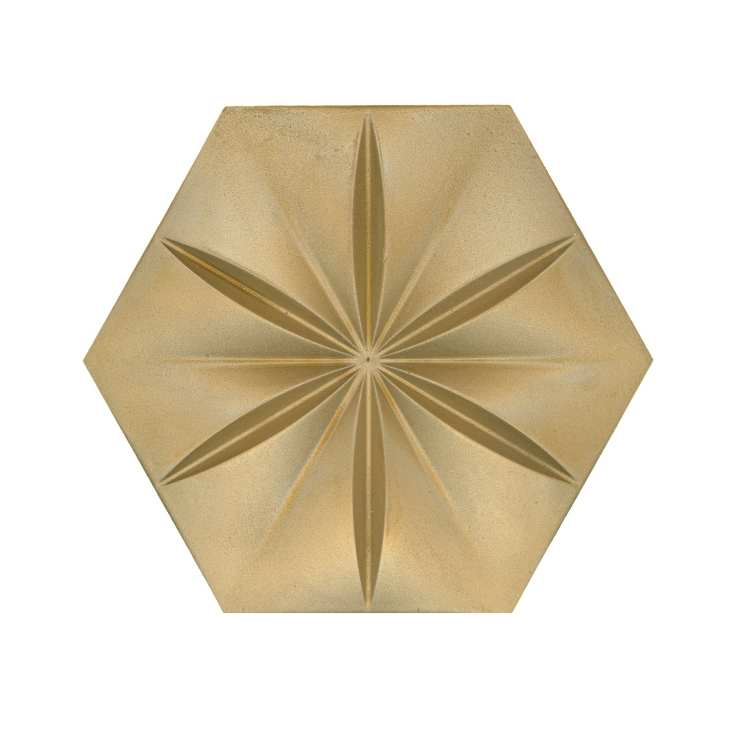 Scarlet Hexagon Cement Wall Tile - Gold
