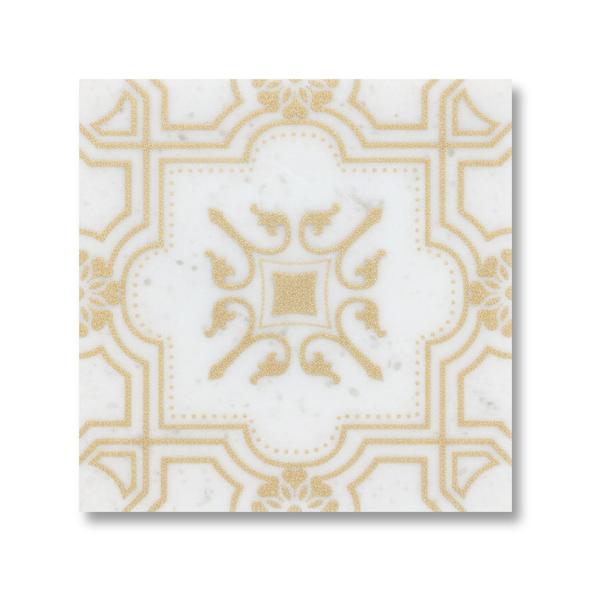 The Liria-Glitter Gold-Engraved Pattern Marble Tile