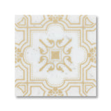 The Liria-Glitter Gold-Engraved Pattern Marble Tile