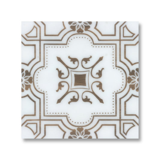 The Liria-Woodlook-Engraved Marble Tile 8x8 in.