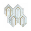 White Marble Arrow Polished Waterjet Mosaic Tile For Walls & Floors