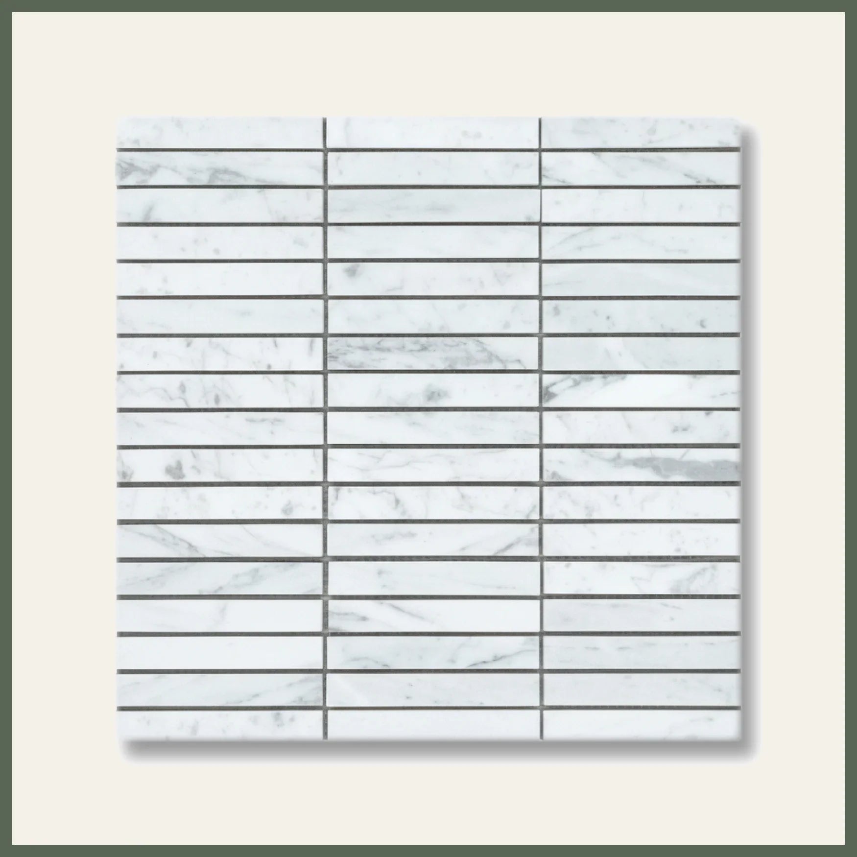 Carrara 1x4 Brick Honed White Marble Mosaic Tile For Walls & Floors