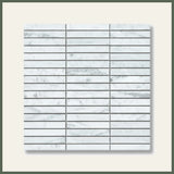 Carrara 1x4 Brick Honed White Marble Mosaic Tile For Walls & Floors