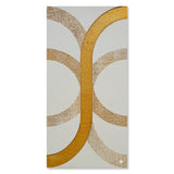 Circle Gold Foil 12x24 Etched Marble Tile For Walls & Floors
