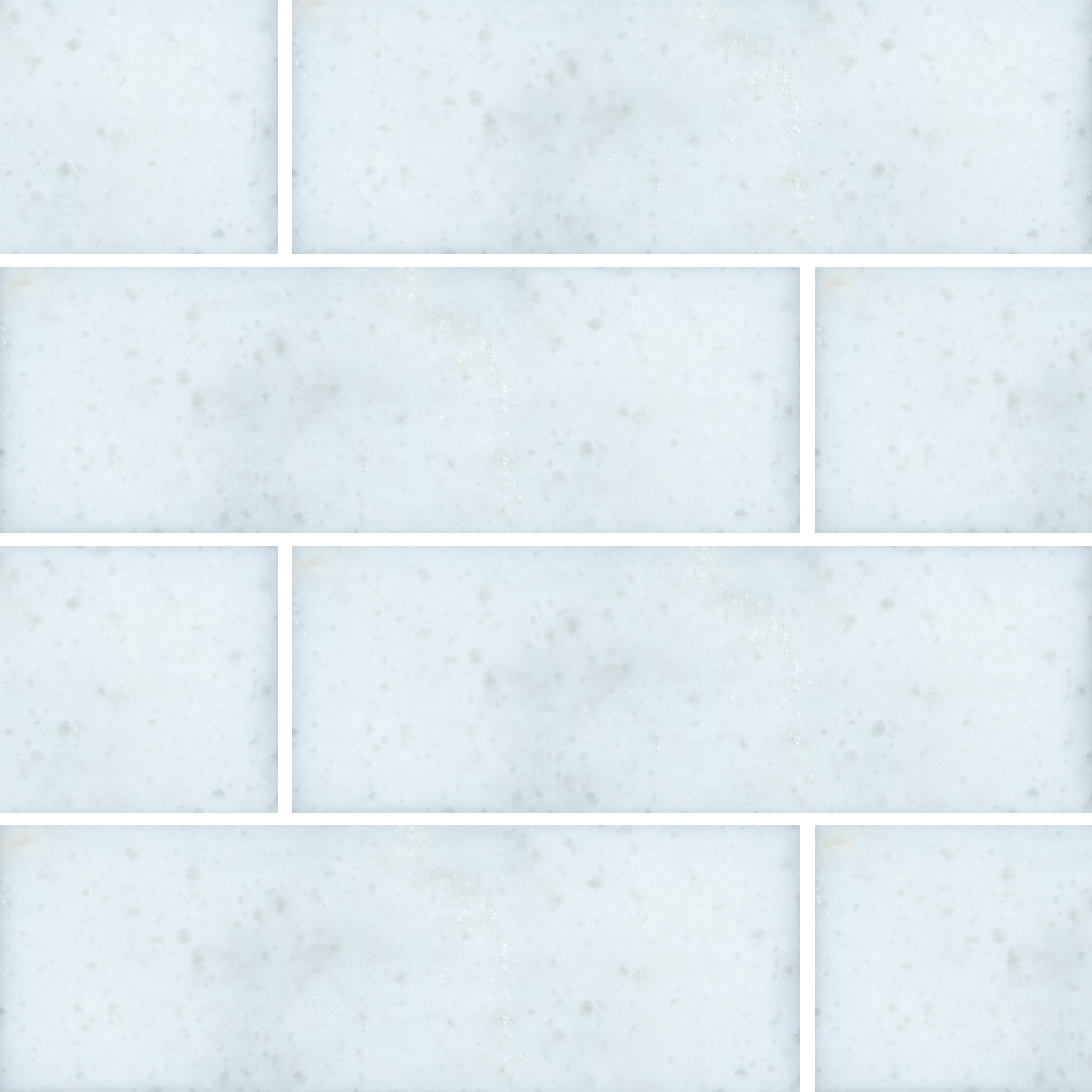 Glacier White 4x12 Honed Marble Tile For Walls & Floors