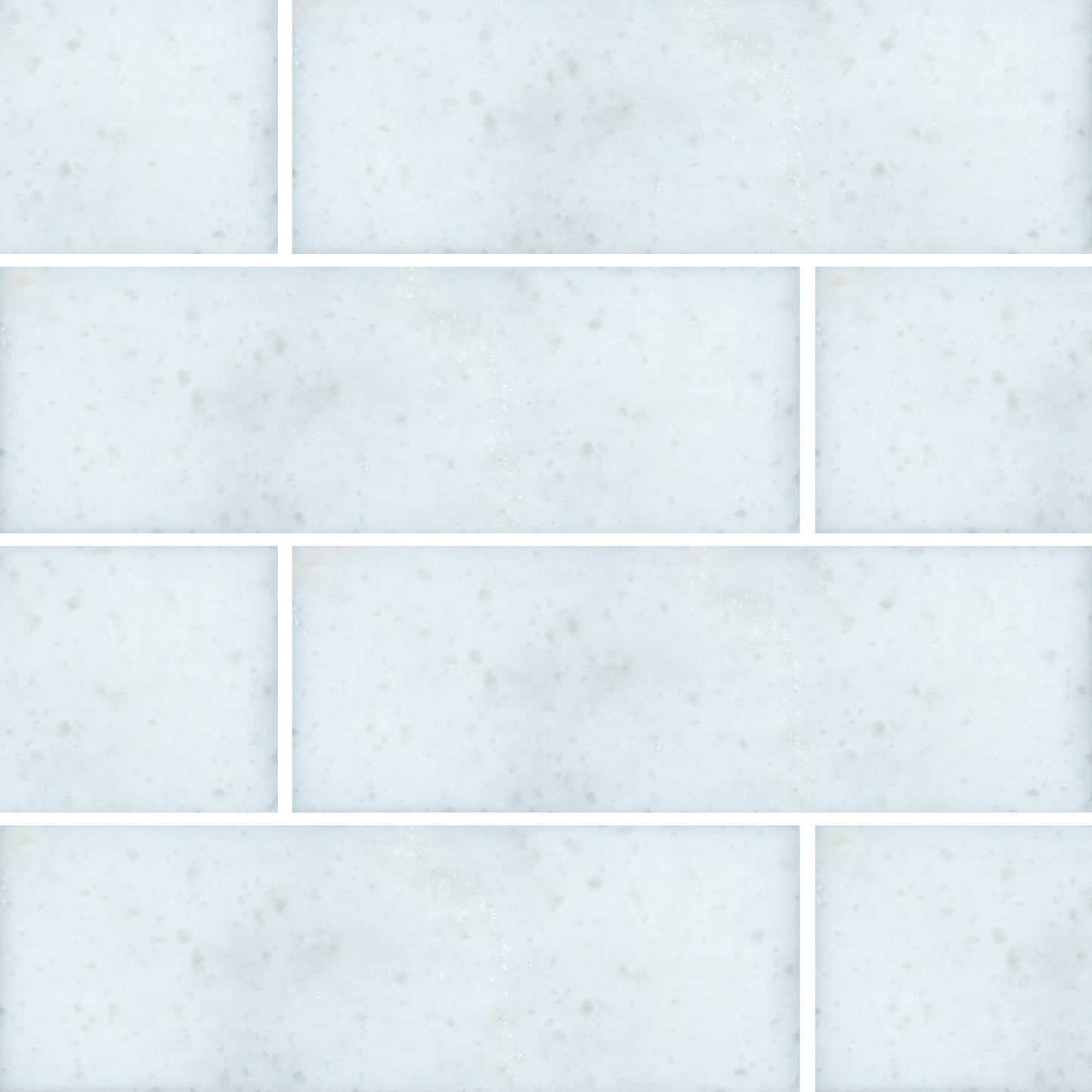 Glacier White 4x12 Honed Marble Tile For Walls & Floors