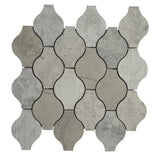 Ornament Thala Gray Polished Limestone Mosaic Tile For Walls & Floors-Sample