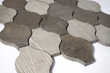 Ornament Foussana Gray Marble Mosaic Tile For Walls & Floors-Sample