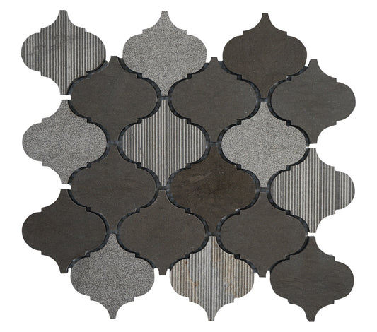 Lantern Foussana Gray Limestone Mosaic Tile For Walls & Floors