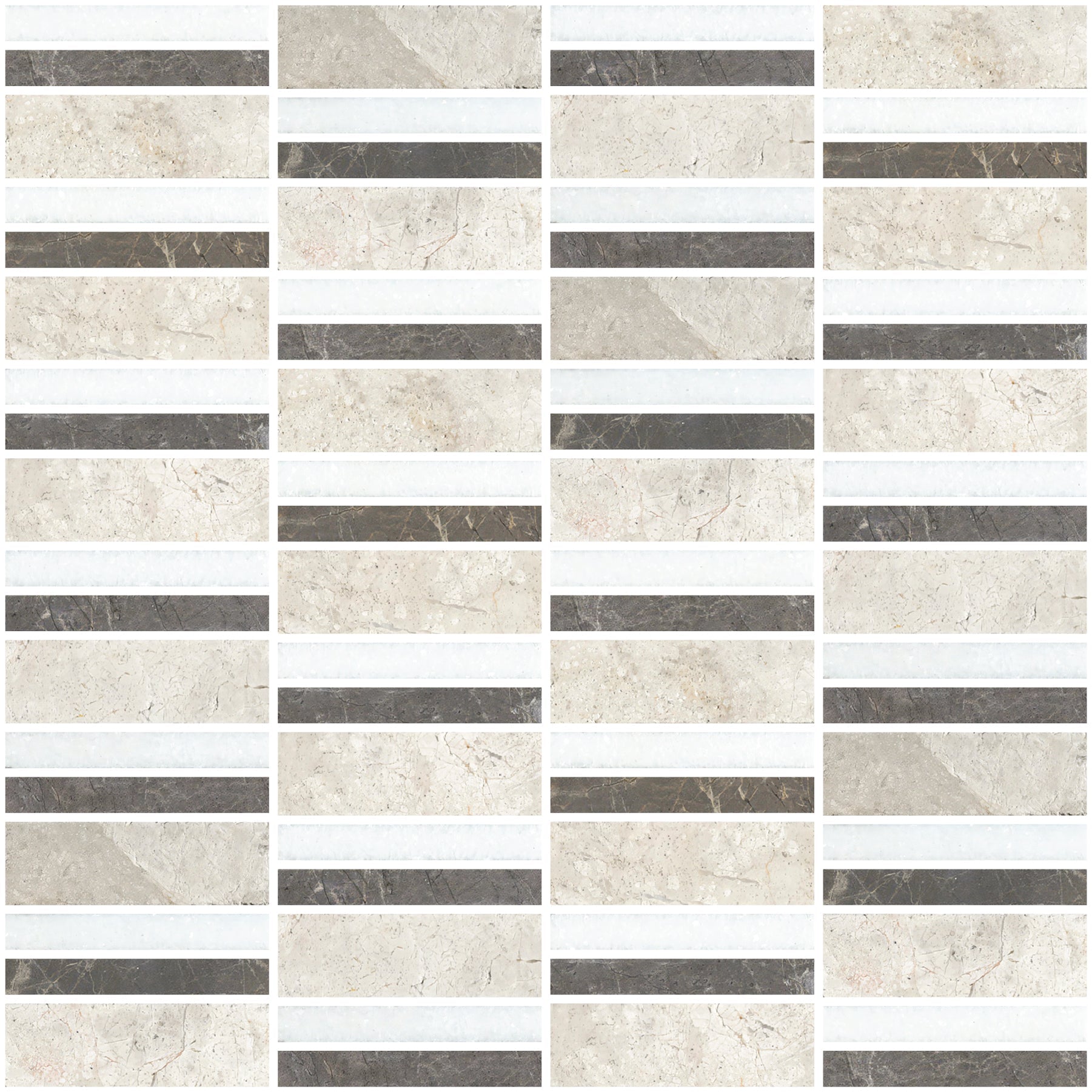Horizon 1x3 Honed Marble Mosaic Tile For Walls & Floors-Sample