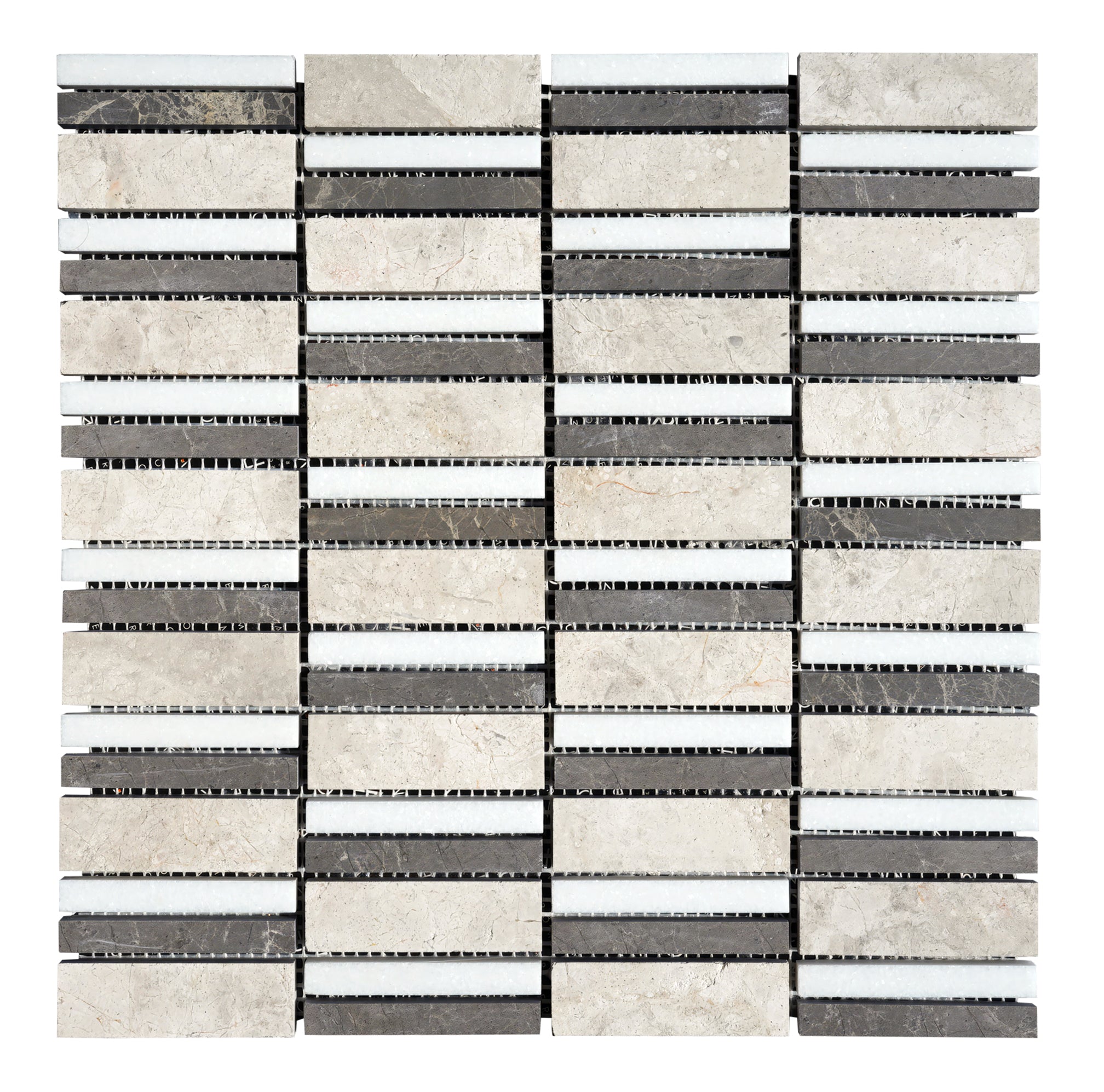 Horizon 1x3 Honed Marble Mosaic Tile For Walls & Floors