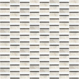 Horizon 1x3 Honed Marble Mosaic Tile For Walls & Floors