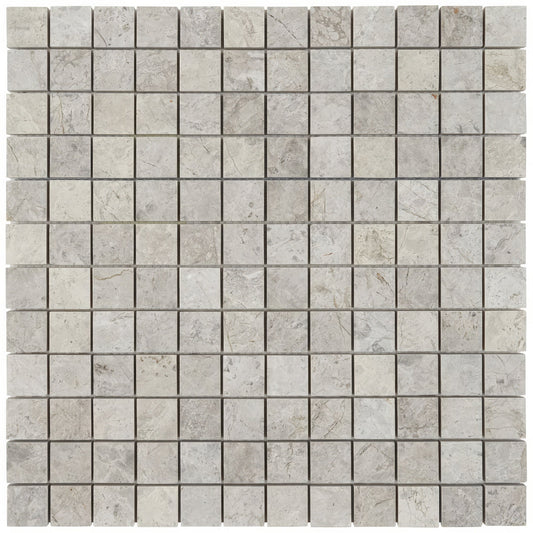 Silver Sand 1x1 Honed Limestone Mosaic Tile For Walls & Floors-Sample