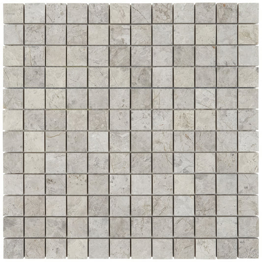 Silver Sand 1x1 Honed Limestone Mosaic Tile For Walls & Floors
