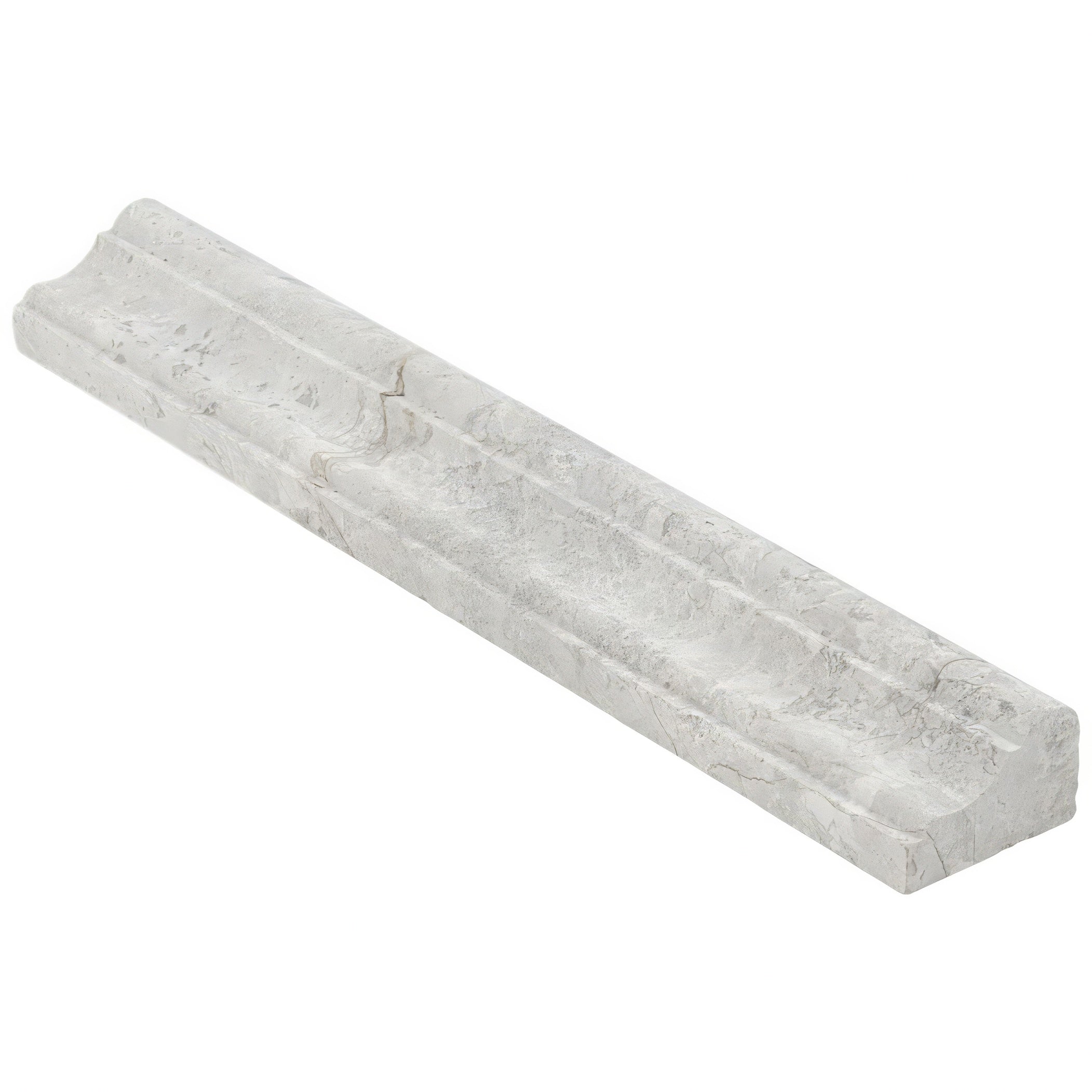 Silver Sand Chair Rail Honed Gray Limestone Tile Trim For Walls & Floors