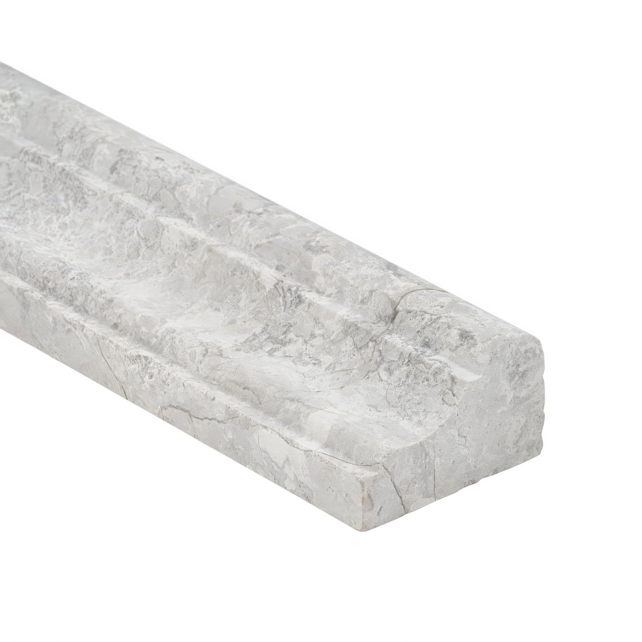 Silver Sand Chair Rail Honed Gray Limestone Tile Trim For Walls & Floors