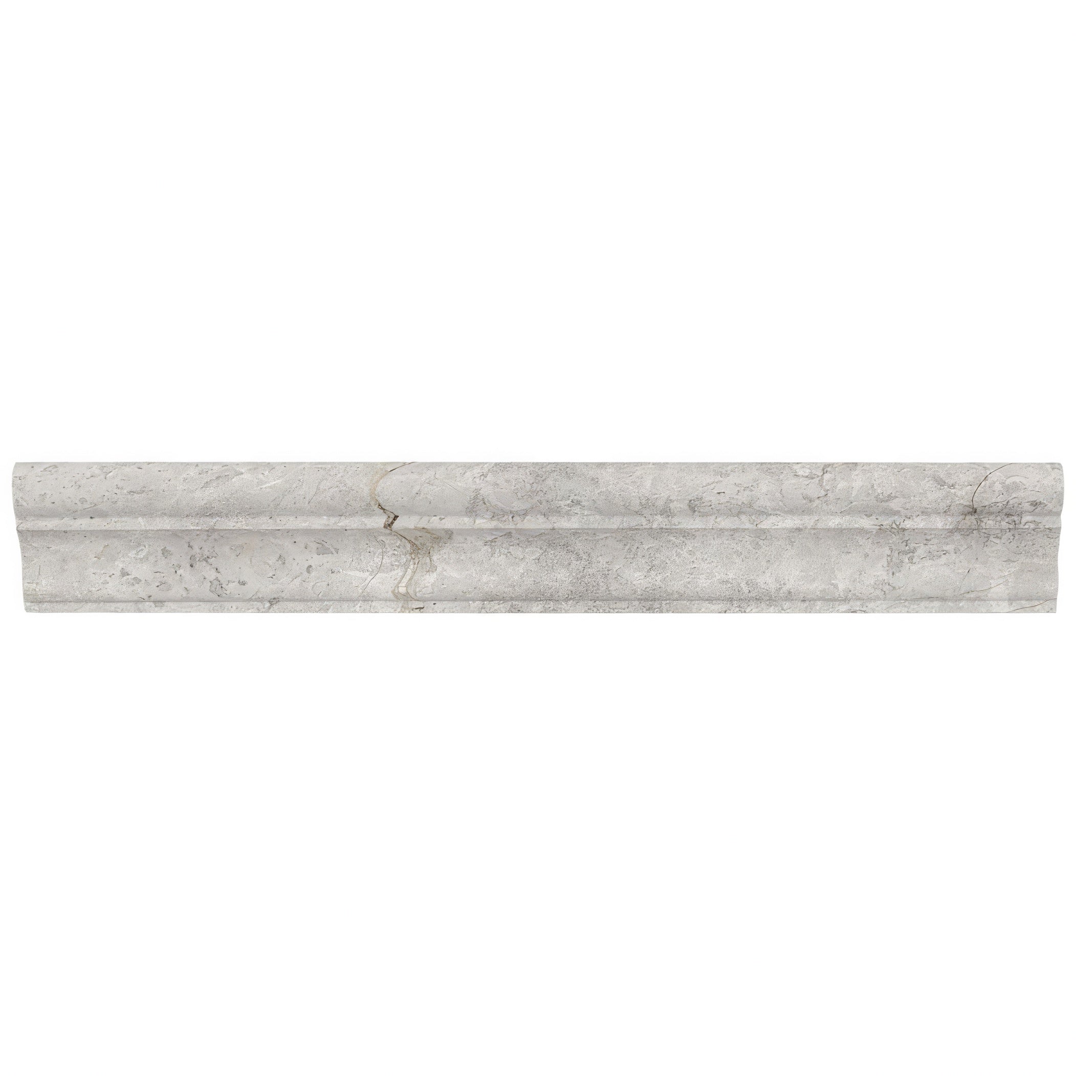 Silver Sand Chair Rail Honed Gray Limestone Tile Trim For Walls & Floors-Sample