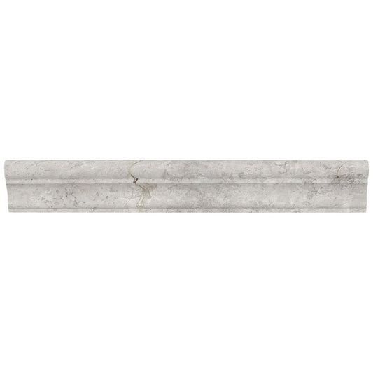 Silver Sand Chair Rail Honed Gray Limestone Tile Trim For Walls & Floors-Sample