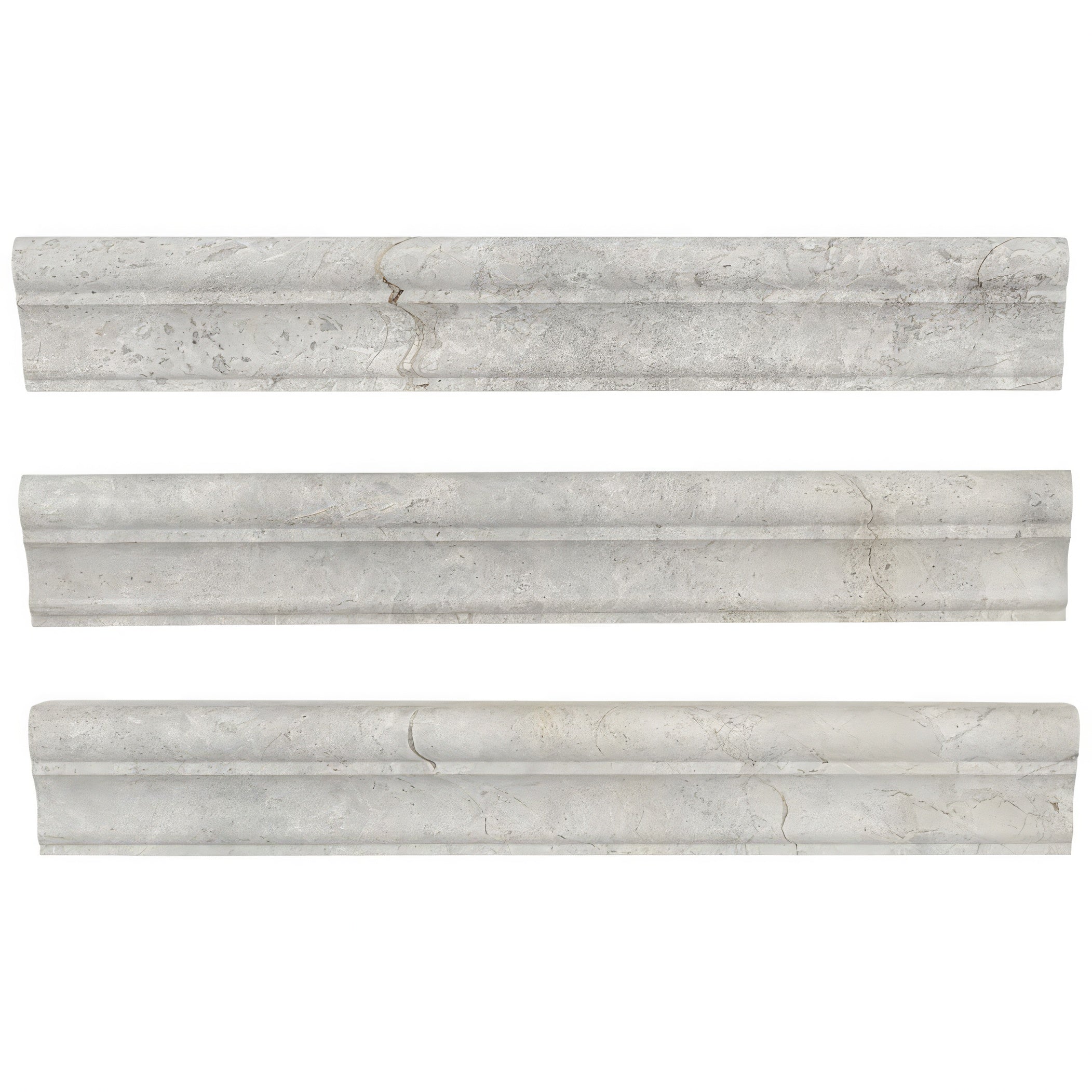 Silver Sand Chair Rail Honed Gray Limestone Tile Trim For Walls & Floors