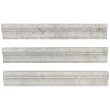 Silver Sand Chair Rail Honed Gray Limestone Tile Trim For Walls & Floors