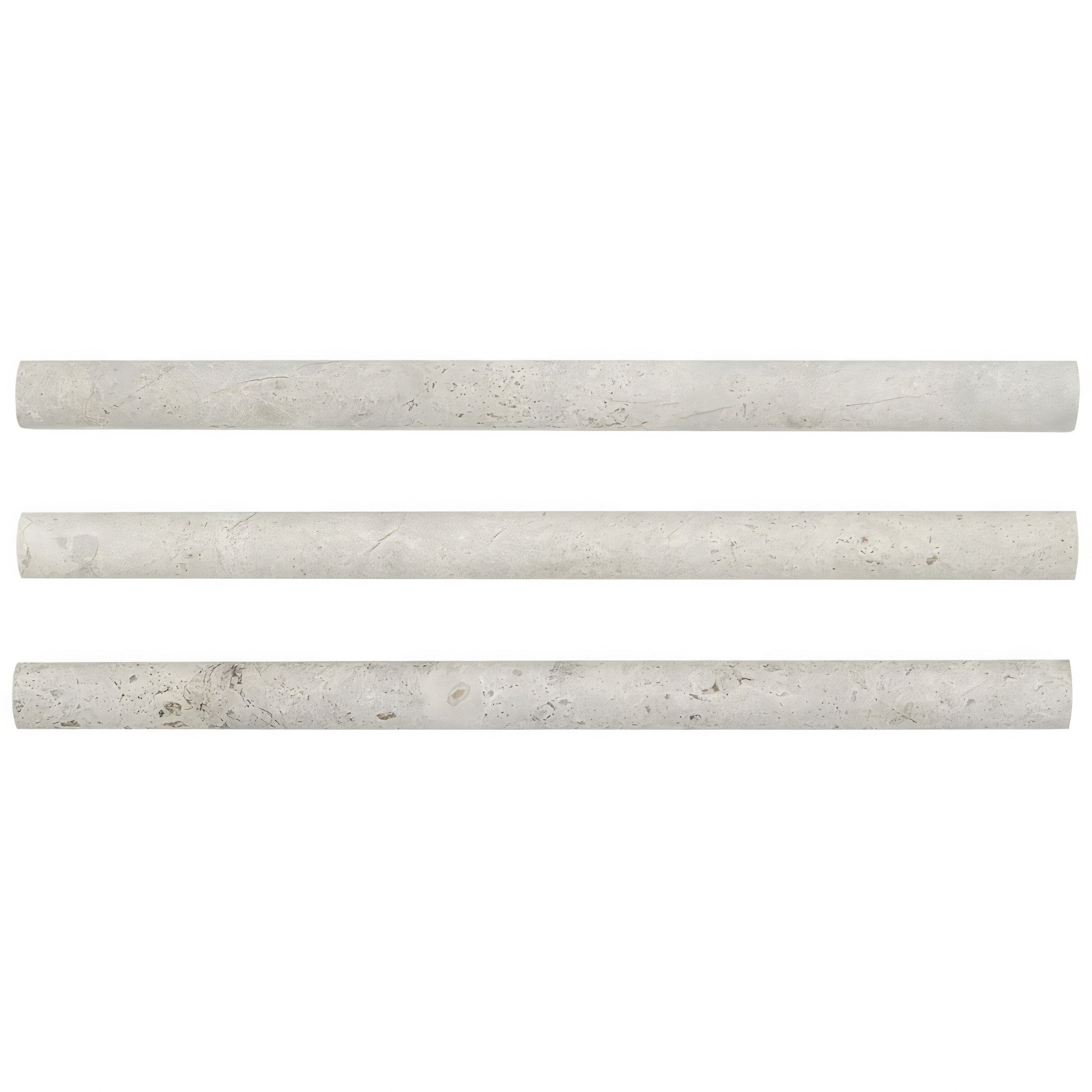 Silver Sand Pencil Liner Honed Gray Limestone Tile Trim For Walls & Floors