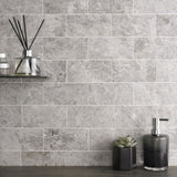 Silver Sand 3x6 Honed Limestone Tile For Walls & Floors