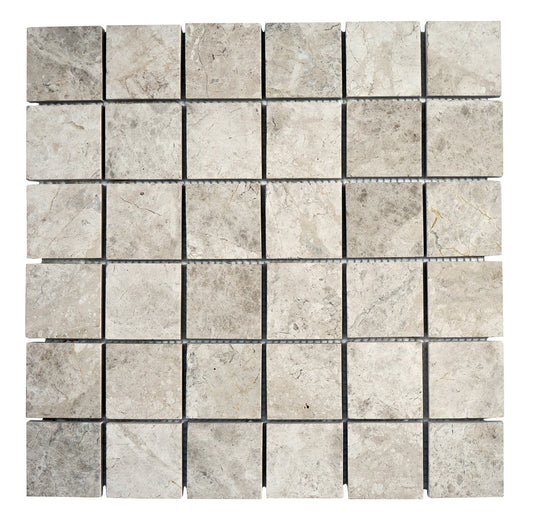 Silver Sand 2x2 Honed Limestone Mosaic Tile For Walls & Floors-Sample