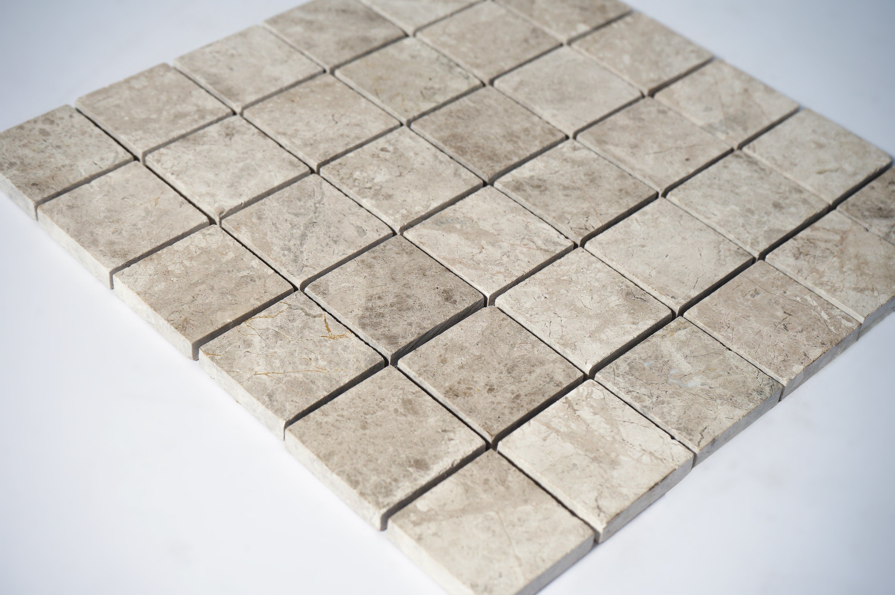 Silver Sand 2x2 Honed Limestone Mosaic Tile For Walls & Floors
