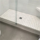Thasos 3-inch Hexagon Honed Marble Mosaic Tile For Walls & Floors