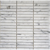 Carrara 1x4 Brick Honed White Marble Mosaic Tile For Walls & Floors-Sample