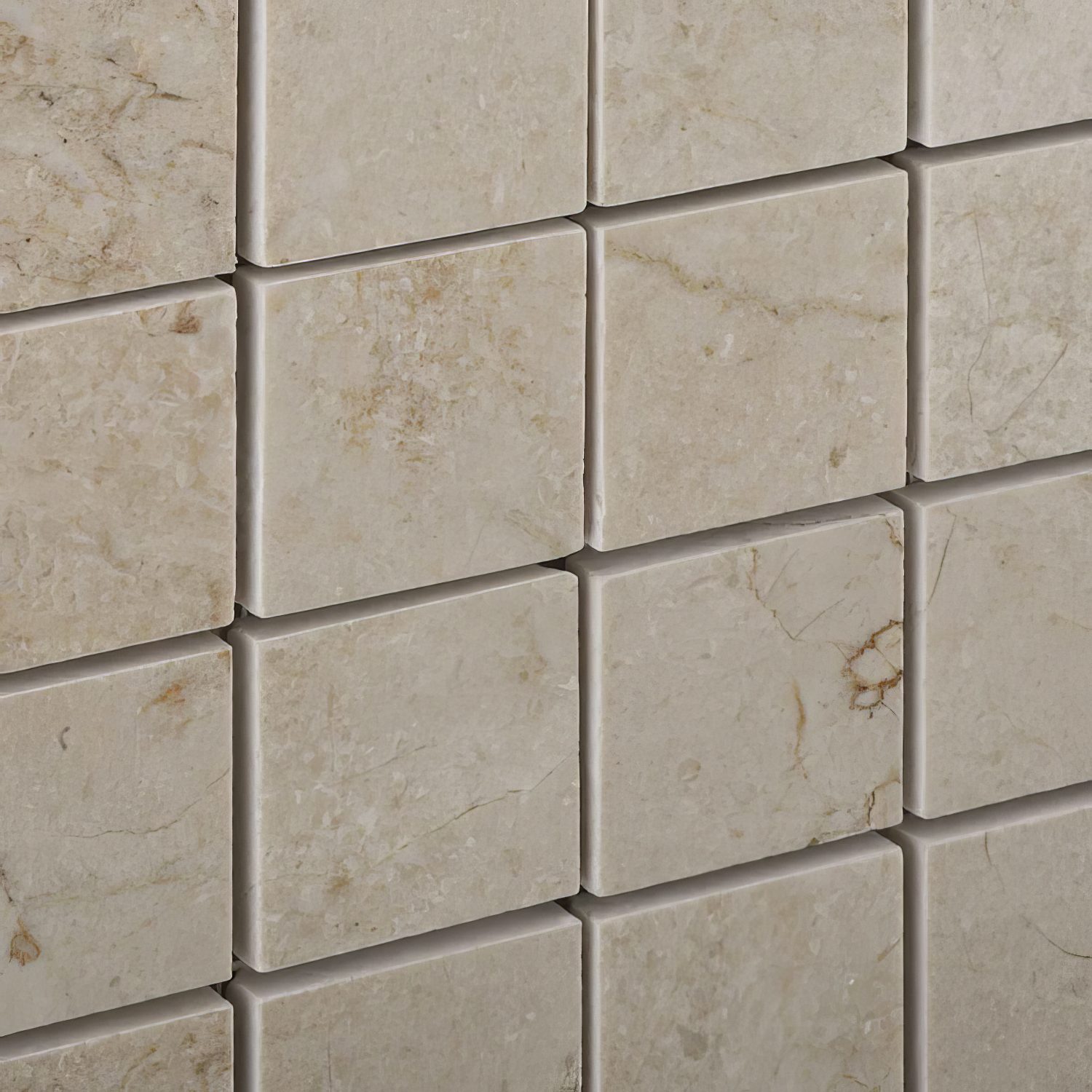 Crema Marfil 2x2 Honed Beige Marble Mosaic Tile For Walls & Floors