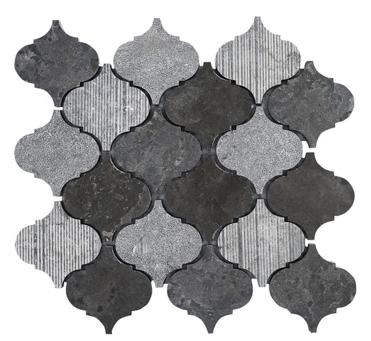 Lantern Milly Gray Limestone Mosaic Tile For Walls & Floors