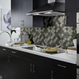 Lantern Milly Gray Limestone Mosaic Tile For Walls & Floors