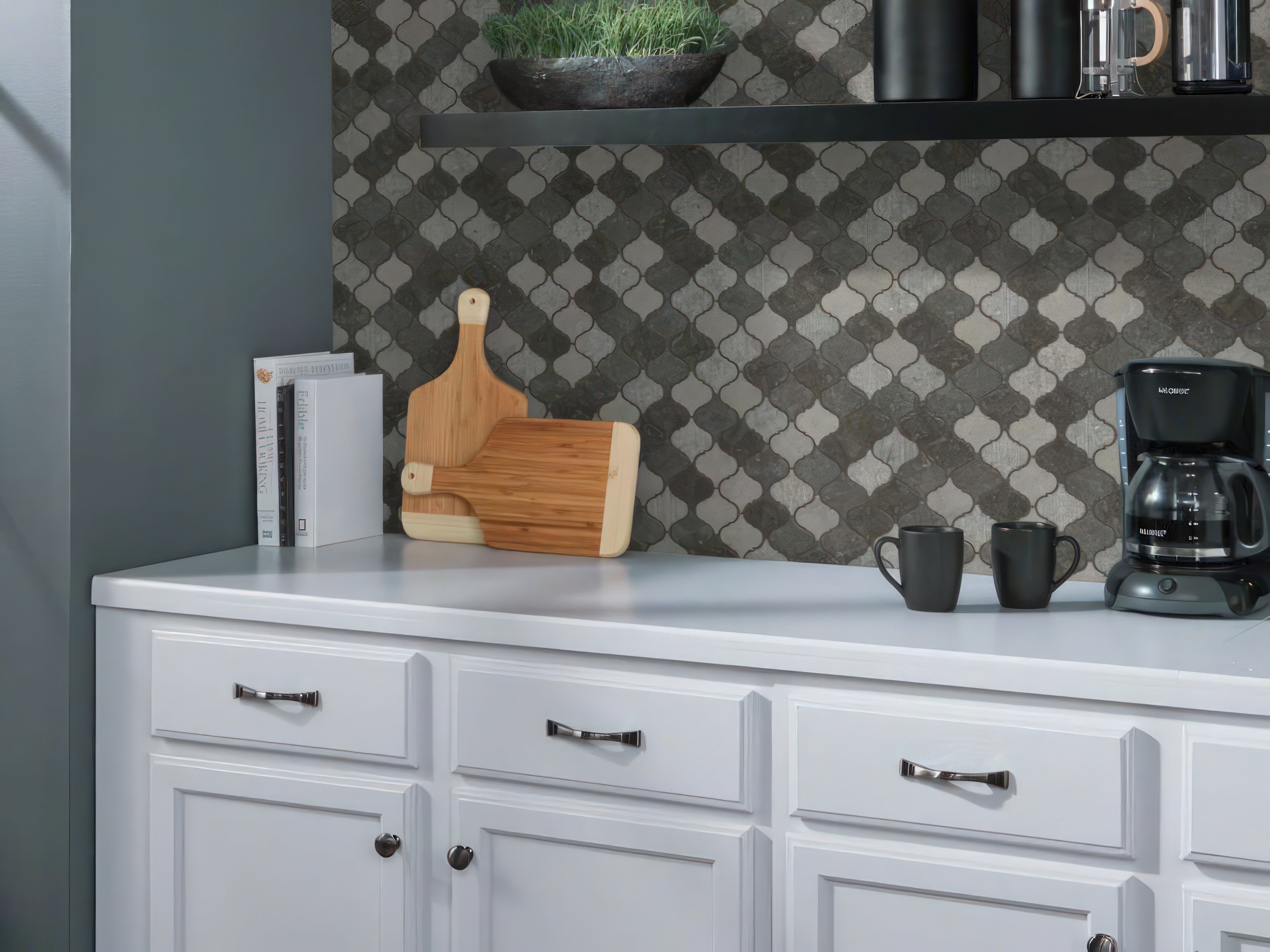 Lantern Milly Gray Limestone Mosaic Tile For Walls & Floors