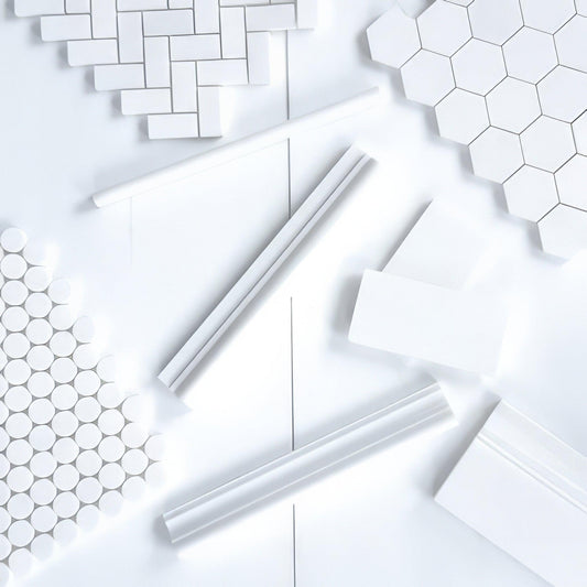 Bianco Dolomite Corner Shelf Polished White Marble Tile Trim For Walls & Floors - MARICERA