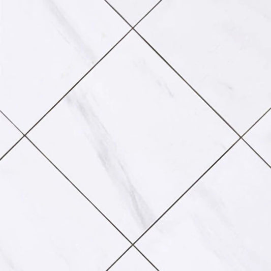 Bianco Dolomite 12x12 Polished White Marble Tile For Walls & Floors Beveled