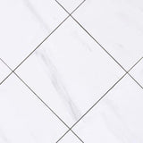 Bianco Dolomite 12x12 Polished White Marble Tile For Walls & Floors Beveled-Sample