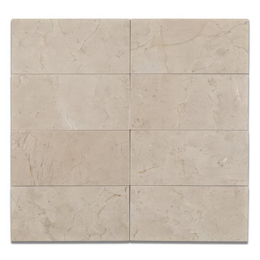 Crema Marfil 3x6 Honed Beige Marble Tile For Walls & Floors