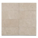 Crema Marfil 3x6 Honed Beige Marble Tile For Walls & Floors